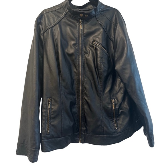Women's Avenue Black Leather Jacket Mob wives vibe - Picture 3 of 12